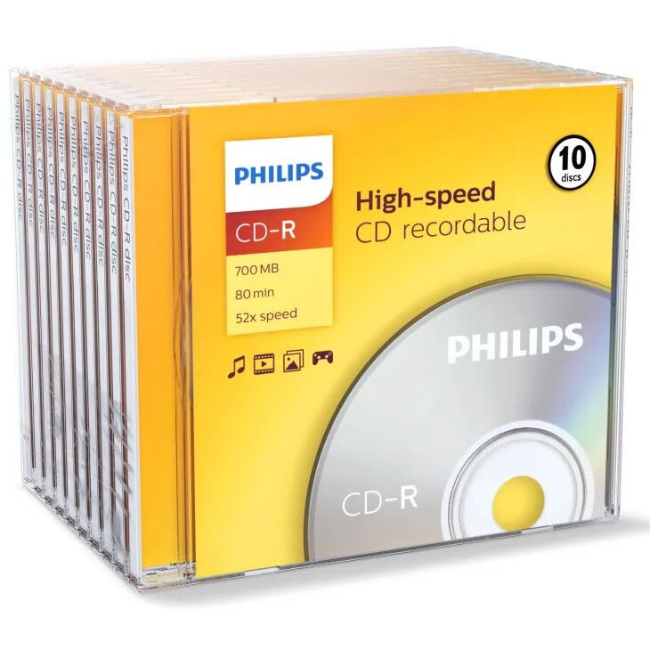 Set CR7D5NJ10/00 CD-R 700MB 52x  80Min 10 Bucati