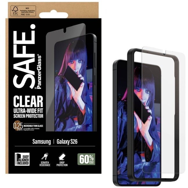 Sticla de Protectie Safe Screen pentru Samsung Galaxy S26  Transparent