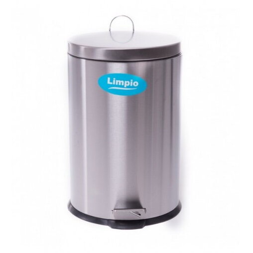 Cos de Gunoi CX-12L SATINAT Inox 12L Forma Rotunda Gri