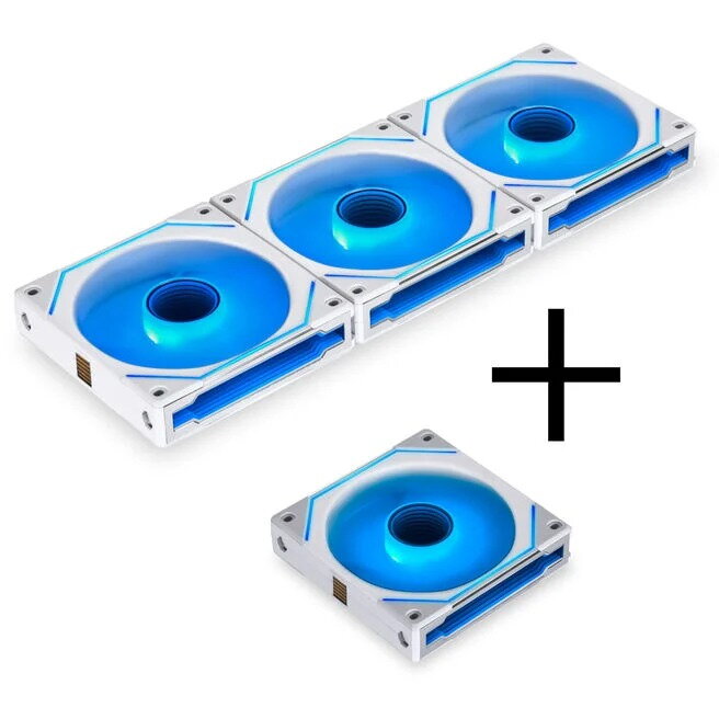 Ventilator UNI FAN SL-INF 120 ARGB Reverse Blade PWM  3Pack 120mm Alb