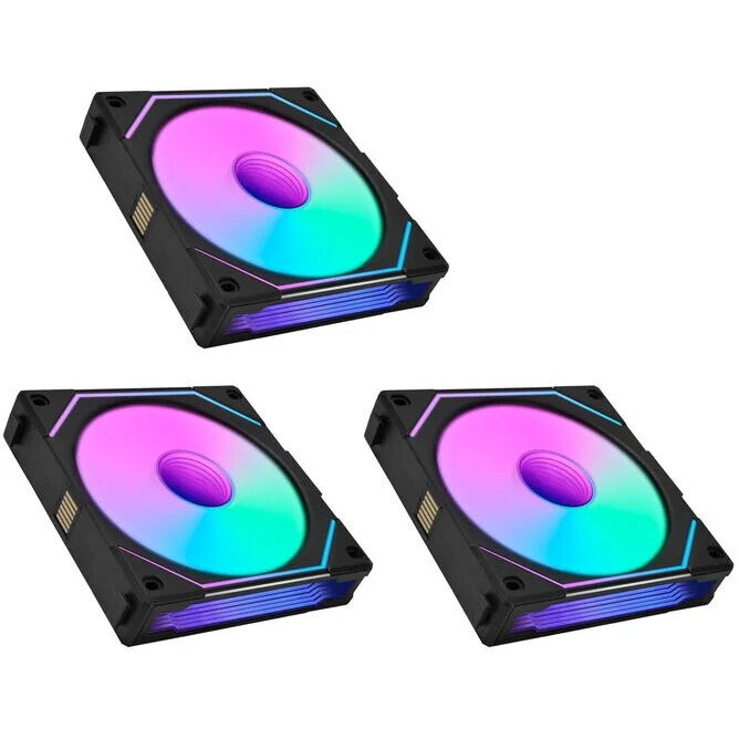 Ventilator UNI FAN SL-INF 120 ARGB Reverse Blade PWM  3Pack Negru