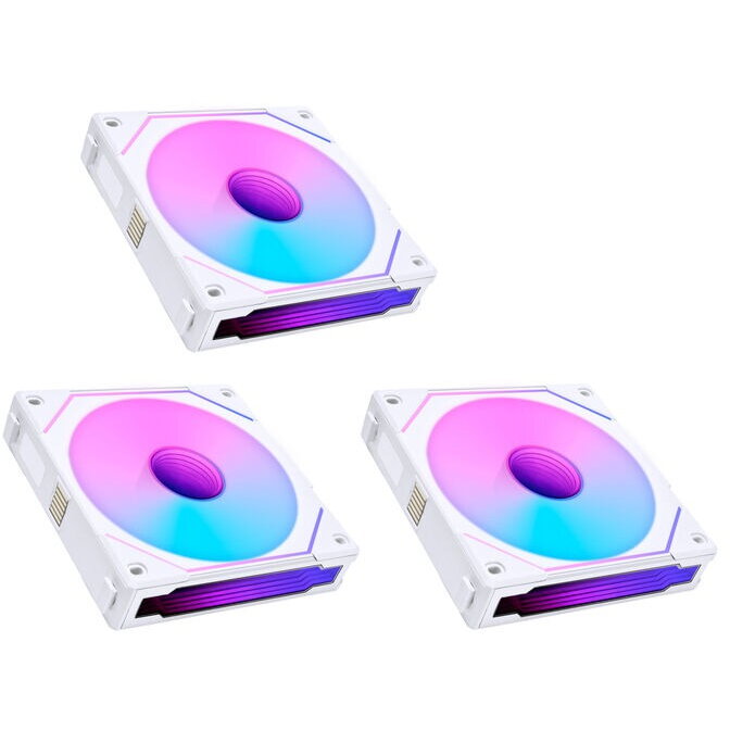 Ventilator UNI FAN SL-INF 120 ARGB Reverse Blade PWM  3Pack Alb