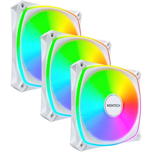 Ventilator RX120 PRO PWM Reverse ARGB 3Pack 120mm Alb
