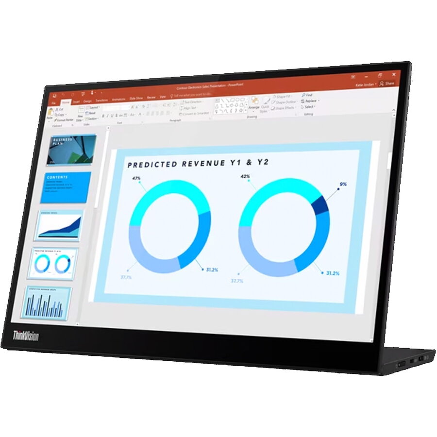 Monitor ThinkVision M14d  14inch IPS  USB-C VESA100 60Hz Negru