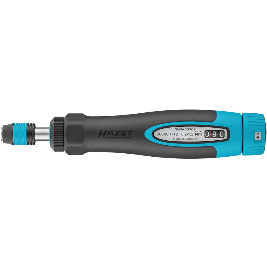 torque screwdriver 6004CT-12 black/blue, 0.2 - 1.2 Nm, 1/4 bit holder, round handle