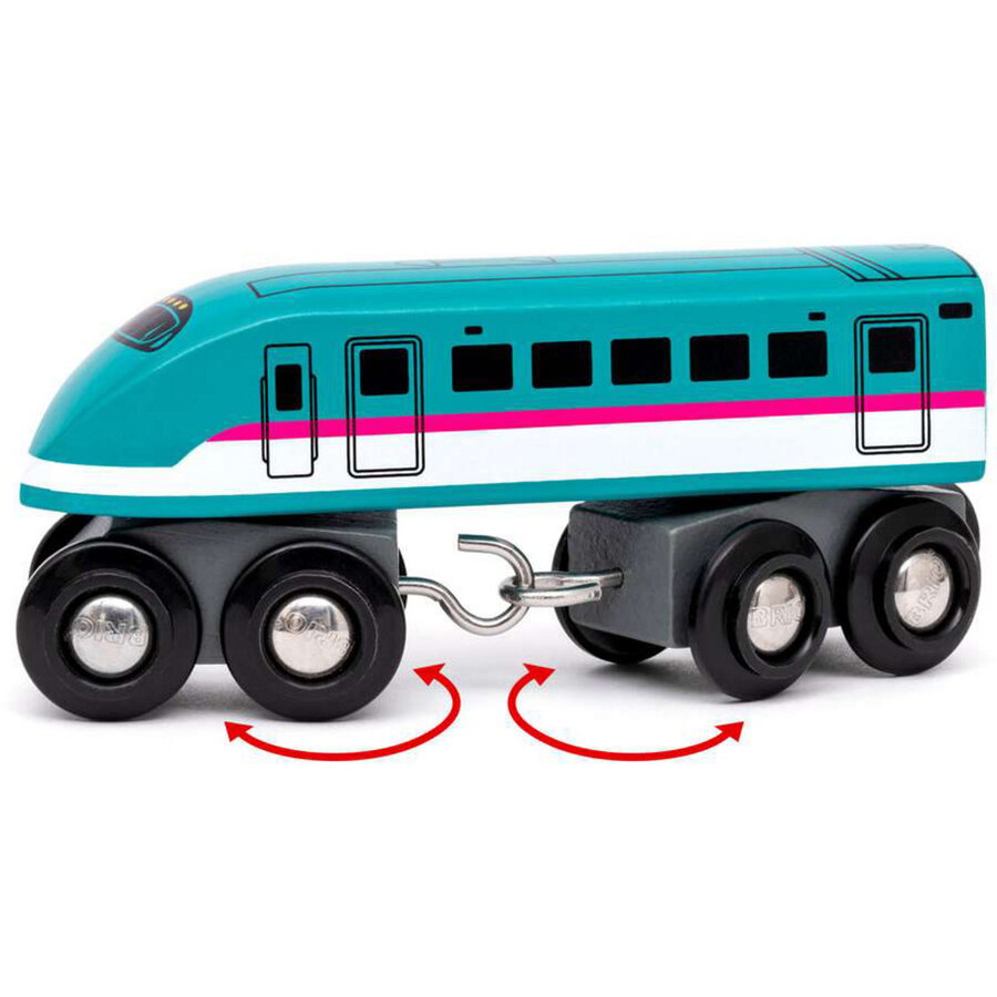 BRIO World World - Trains of the World Shinkansen E5 Hayabusa Train, Toy Vehicle