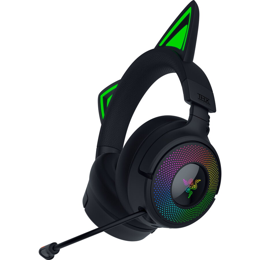 Casti Kraken Kitty V3 Pro, gaming headset black, Bluetooth, USB dongle, USB cable