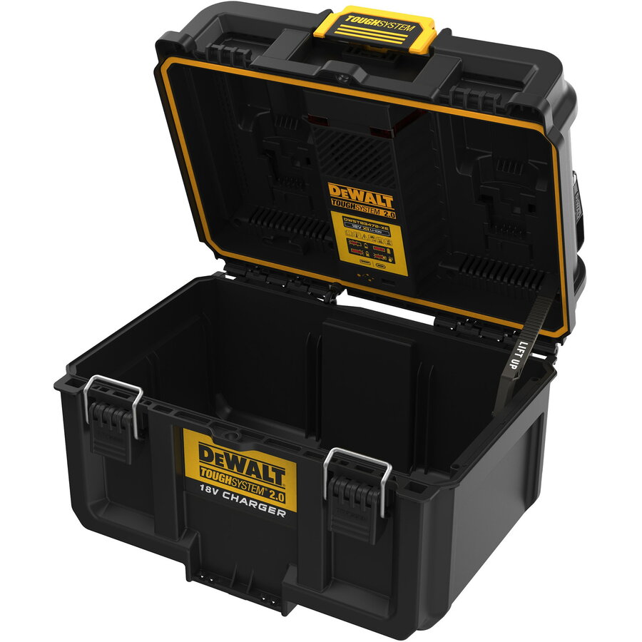 ToughSystem 2.0 Charger Box DWST83471, charging station black, simultaneous charging of 2 18V XR / 54V FLEXVOLT batteries