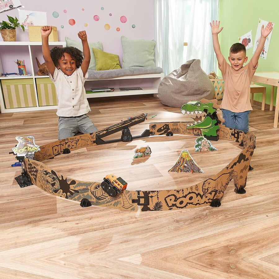 Jucarie Car-Board Racers - Dino Adventure Set, track