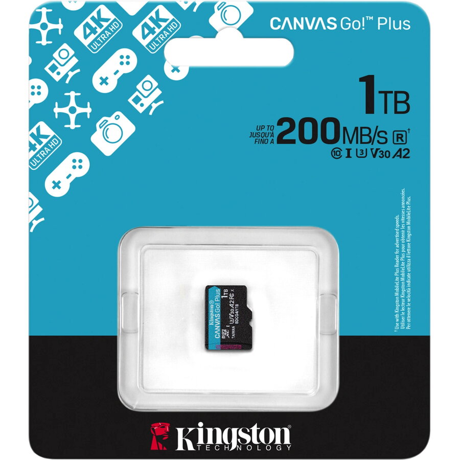 Card Canvas Go! Plus 1 TB microSDXC memory card, black, UHS-I U3, Class 10, V30, A2