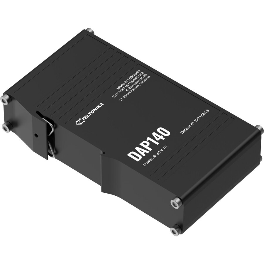 Access point DAP140, Access Point black, DIN rail mounting, 3-pin power connection for industrial use
