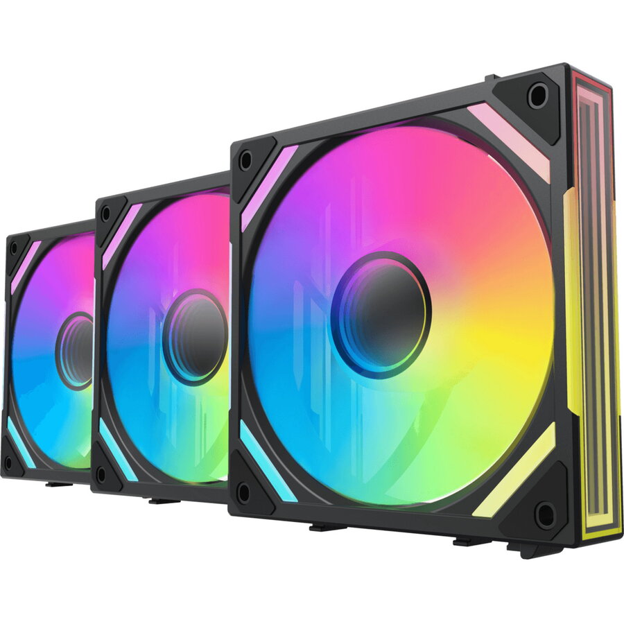 Ventilator WingBoost 4, case fan black, 3-pack, 120 mm