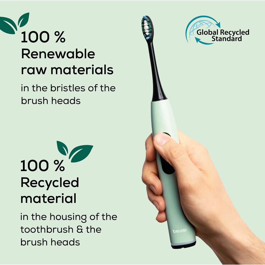 SC 50 Peppermint Green Planet Electric Toothbrush light green incl. 2 brush heads