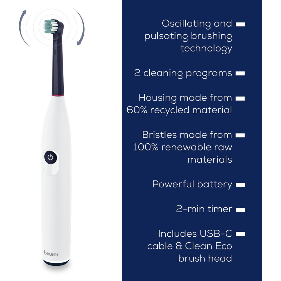 TB 15 Green Planet Electric Toothbrush White