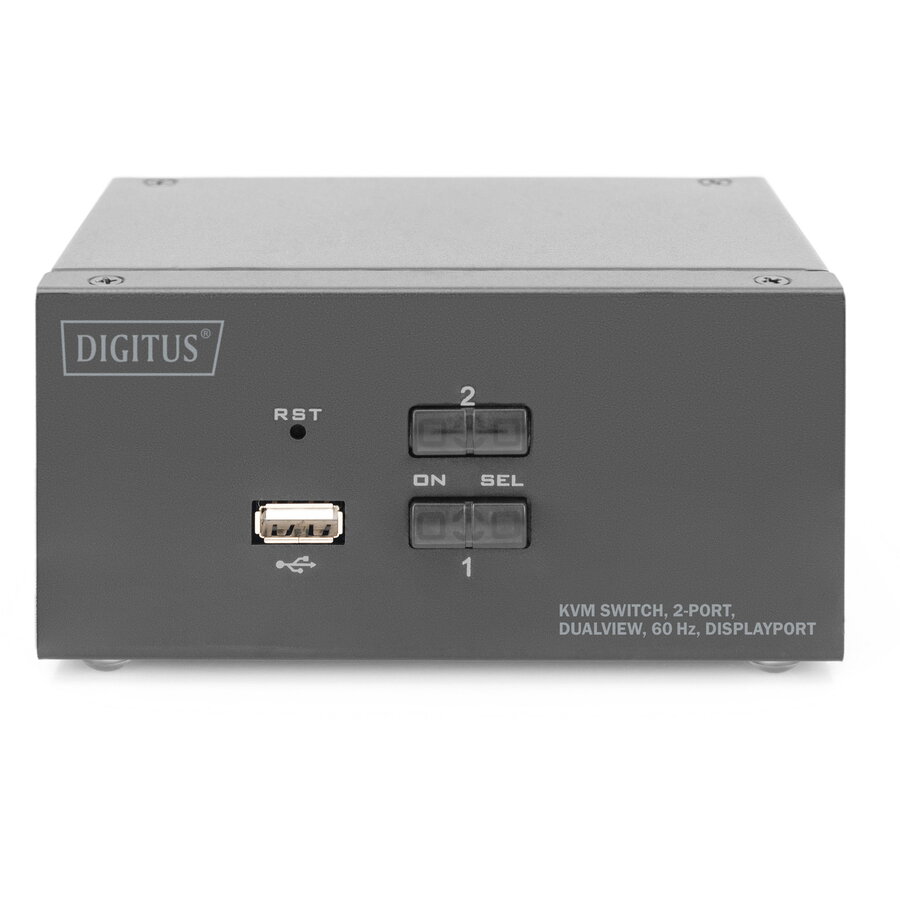 Accesoriu server KVM switch DisplayPort 2x 1 black, dual display