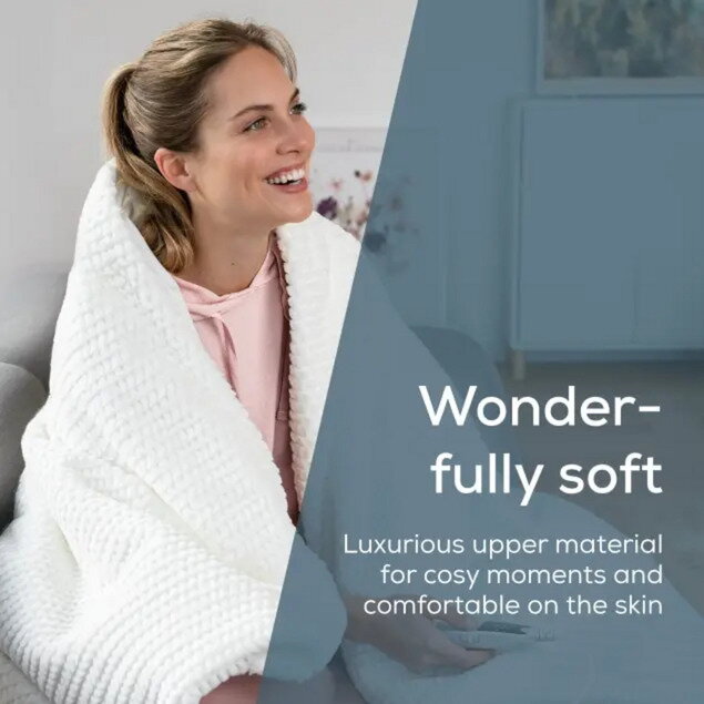 Incalzitor corporal HD 82 Helsinki heated blanket, white, 130 x 180 cm