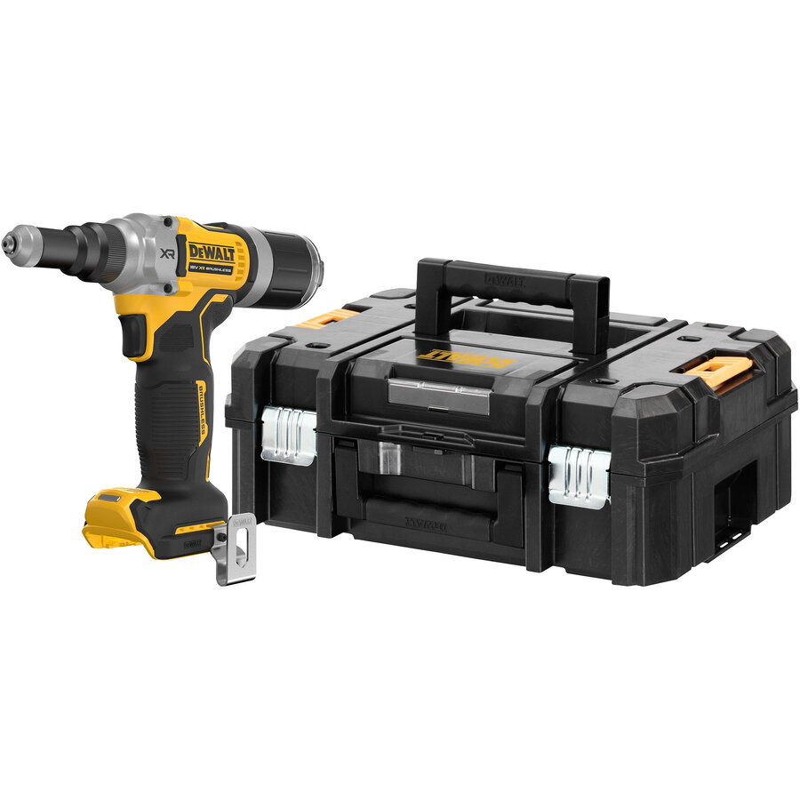 Cordless Rivet Gun DCF414NT, 18 Volt, 4.8 - 6.4 mm, yellow/black, without battery and charger, in T STAK Box