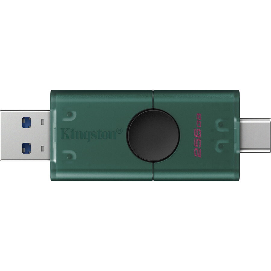 Memorie USB DataTraveler Duo 256 GB, USB flash drive green/black, USB-A, USB-C