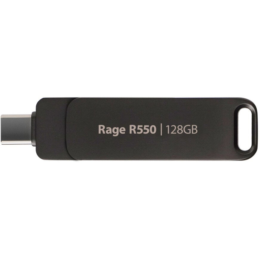 Hard disk Rage R550 128GB USB flash drive, black, USB-A and USB-C 3.2 Gen 1