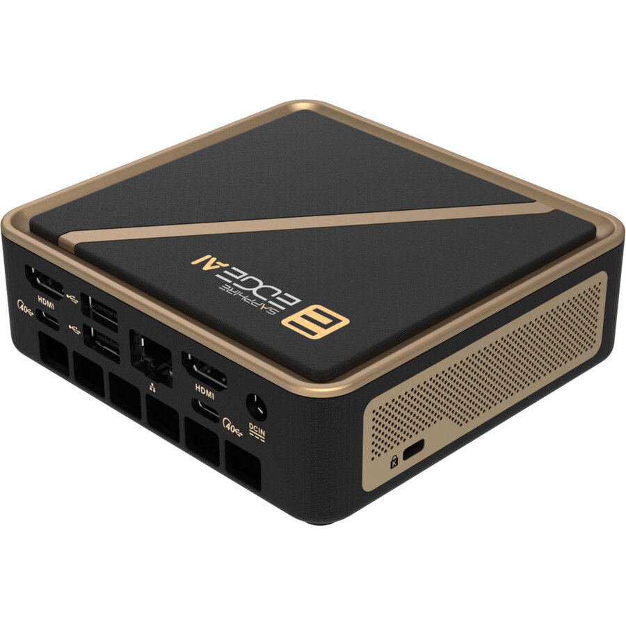 Barebone Edge AI 340 UCFF AMD Ryzen AI 5 340 No RAM No SSD AMD Radeon 840M No OS Negru