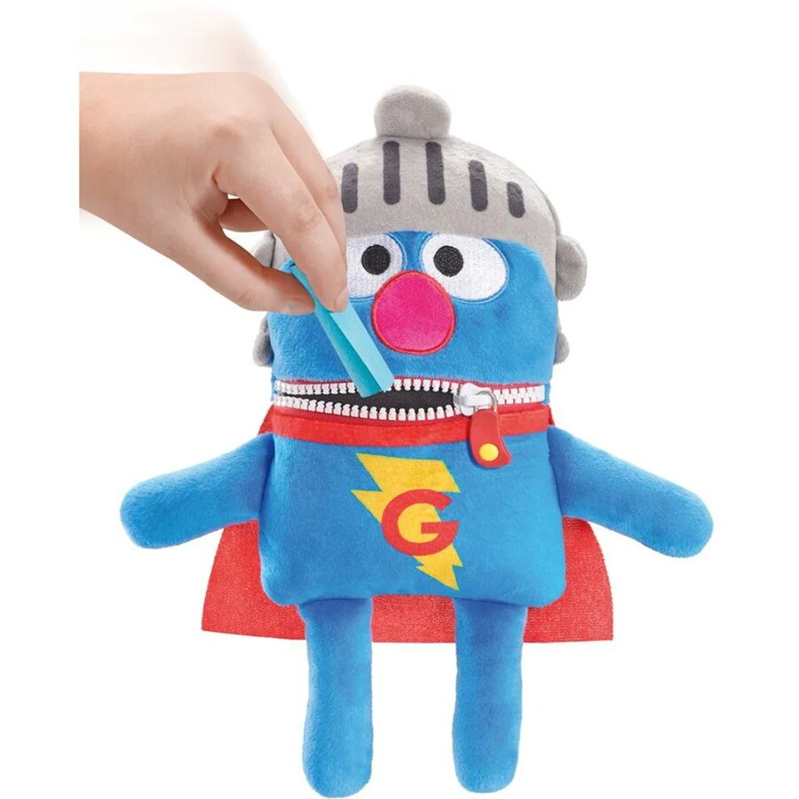Schmidt Spiele Sesame Street: Worry Eater Super Grover, Plush Toy 34 cm