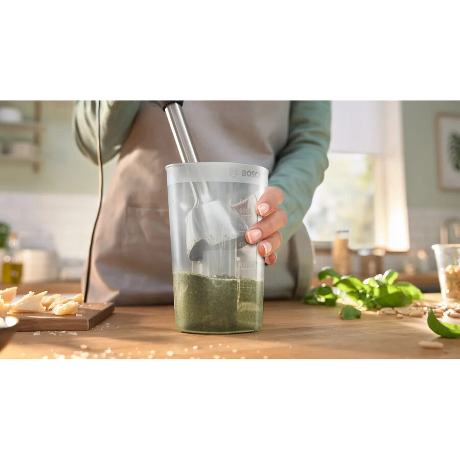 Blender Home ErgoMaster MSM4W220 Series 4 Hand Blender, White/Stainless Steel, 600 Watts, with Chopper