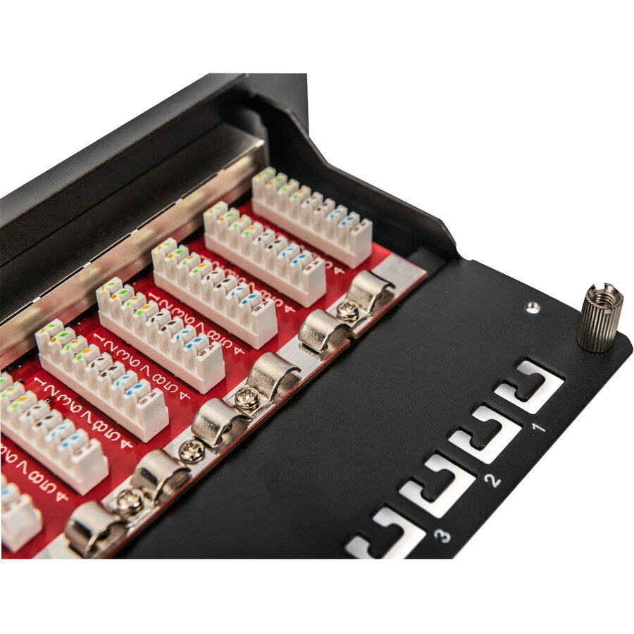 Accesoriu server 10 patch panel DN-91612S-EA, 12-port, Cat.6a black, 1U, rack mount, shielded