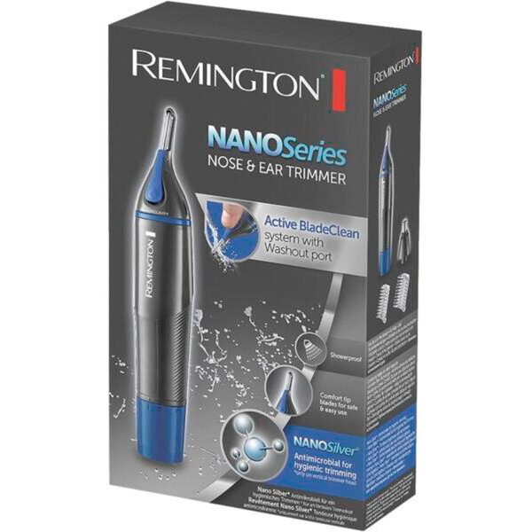 Remington Nano Series Hygiene Clipper NE3850, nose/ear hair trimmer grey/blue