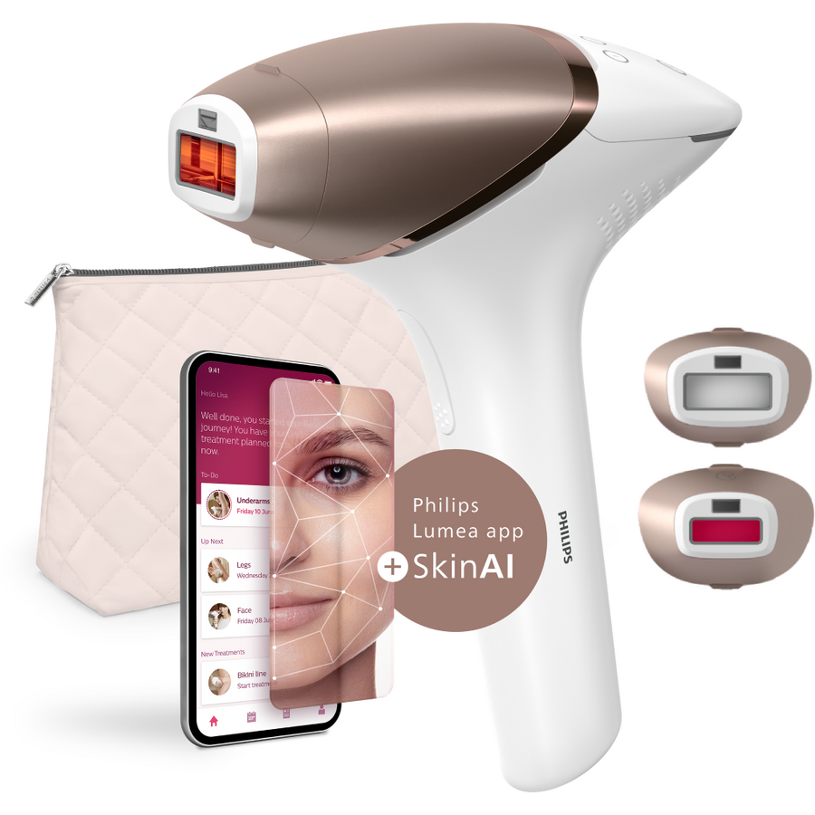 Mărește imaginea pentru Epilator IPL BRI950/00 Lumea Prestige Senzor Smartskin 250.000 Impulsuri Alb / Roz