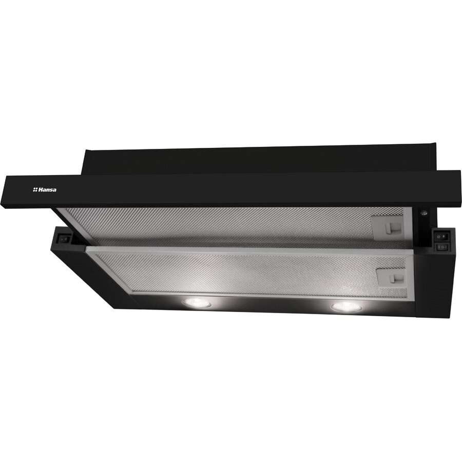 Hota OTP6243BGH Telescopica  60Cm 334 M3/h 1 Motor 2 Filtre Aluminiu 3 Trepte Iluminare Led Negru