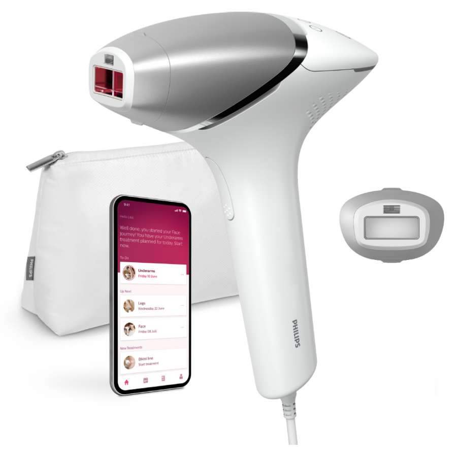 Epilator IPL cu SenseIQ BRI940/00 Lumea Seria 8000 Utilizare cu Fir 450.000 Impulsuri Alb