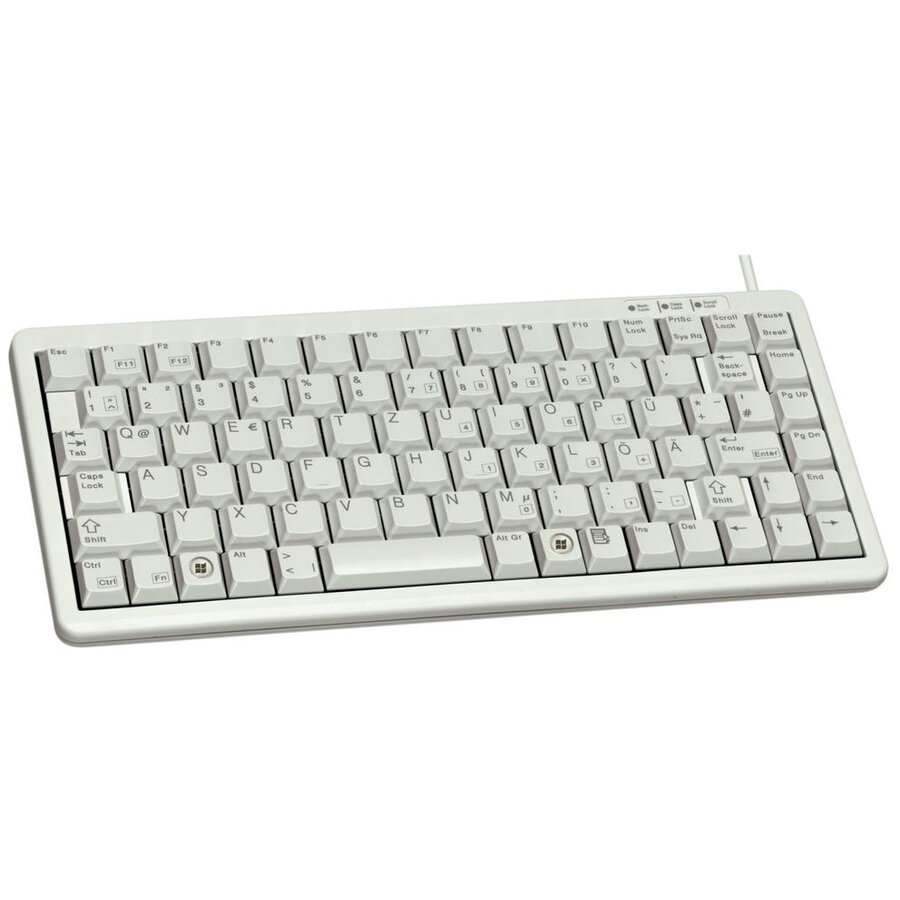 Tastatura Compacta G84-4100 Layout US Interfata USB / PS/2 Gri Deschis