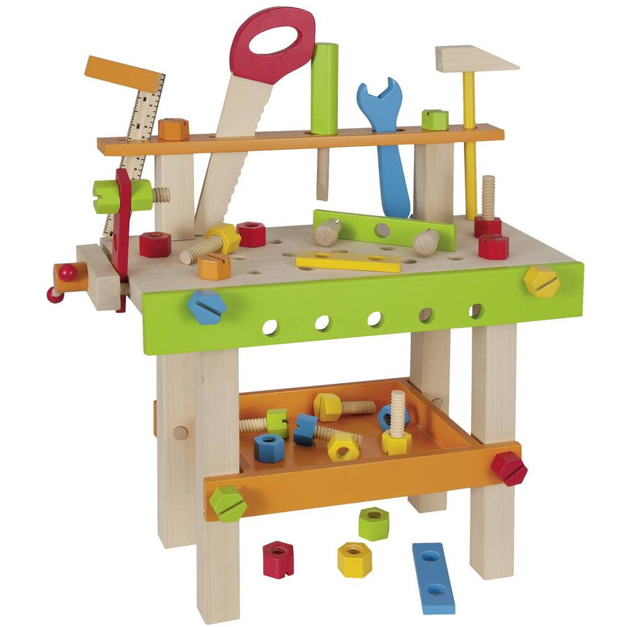 Banc de Lucru pentru Copii 100001844 din Lemn 49 Piese Varsta 3 Ani+ Multicolor