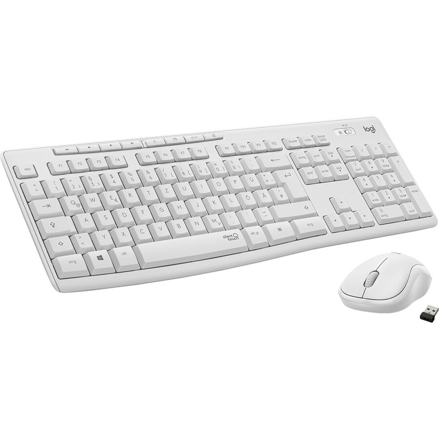 Kit wireless tastatura si mouse Logitech MK295 Silent, US layout, USB (Negru) - imagine 2