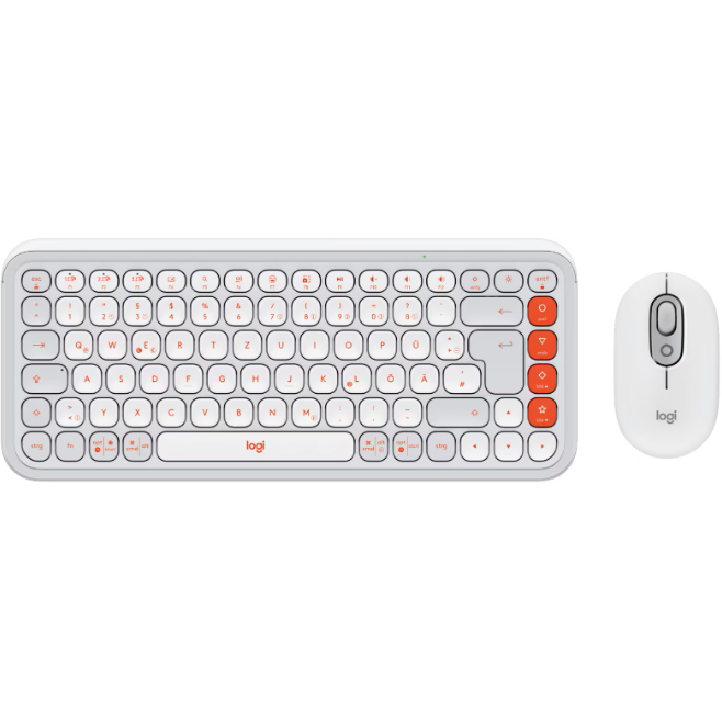 Kit Tastatura Si Mouse POP ICON COMBO Bluetooth EasySwitch OffWhite