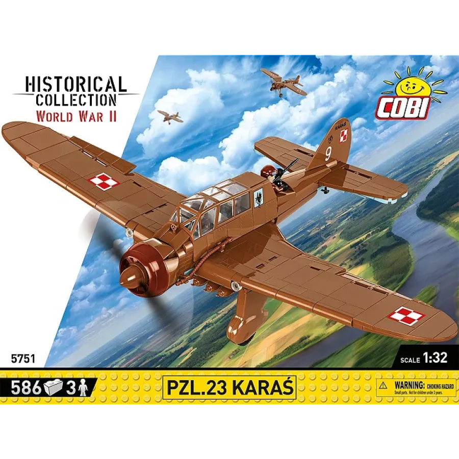 Set de Construcție Cobi PZL.23 Karas 586 Piese Varsta 8 Ani+ Maro