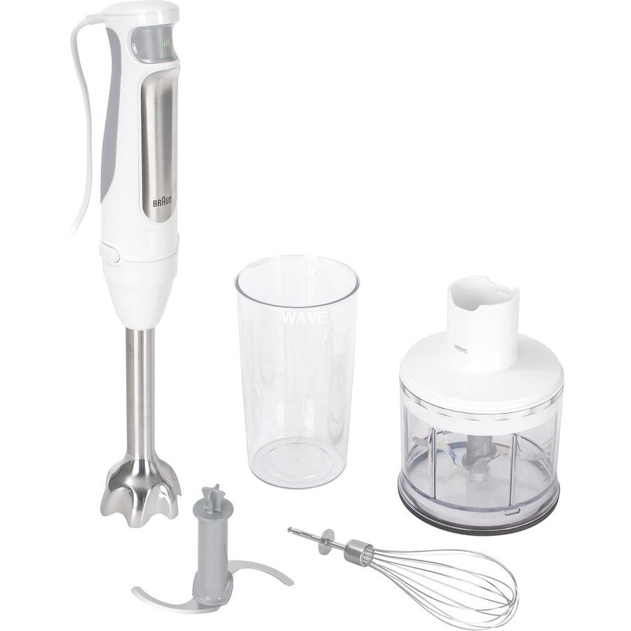 Braun MultiQuick 7 hand blender MQ 7035I (white/stainless steel, 1,000 watts, with chopper and whisk)