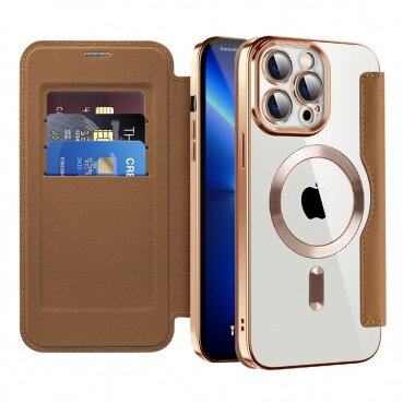 Husa Techsuit MagSafe Apple iPhone 13 Pro SmartMag Book Maro