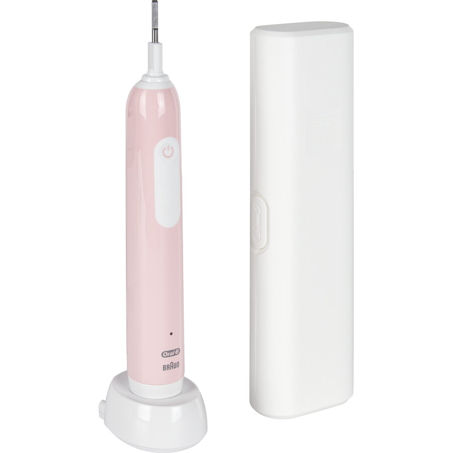 Pro 1 Cross Action Pink with Travel Case, Electric Toothbrush pink