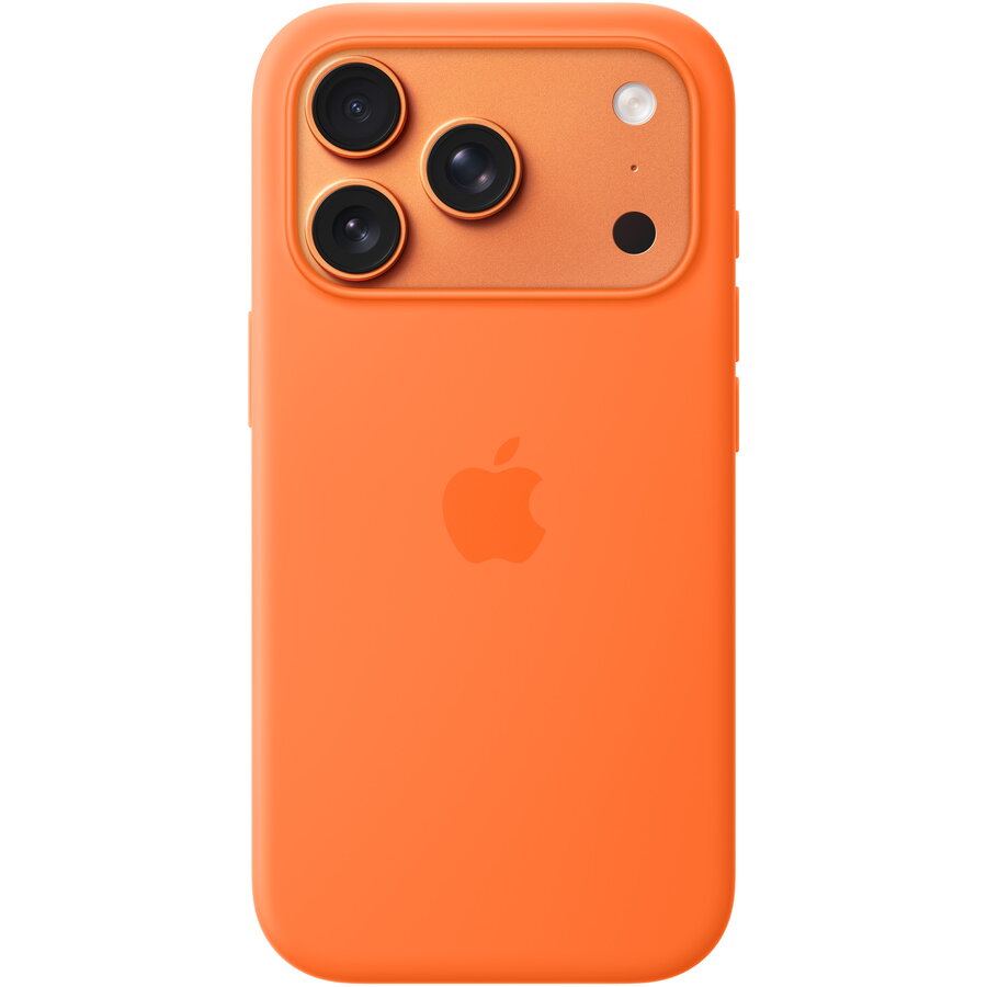 Husa Silicon Apple pentru iPhone 17 Pro MagSafe Portocaliu