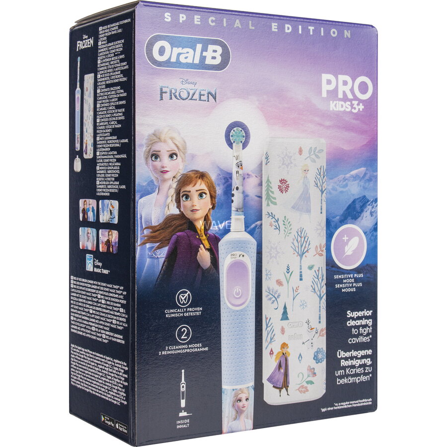 Vitality Pro 103 Kids Frozen with Travel Case Electric Toothbrush Light Blue/White
