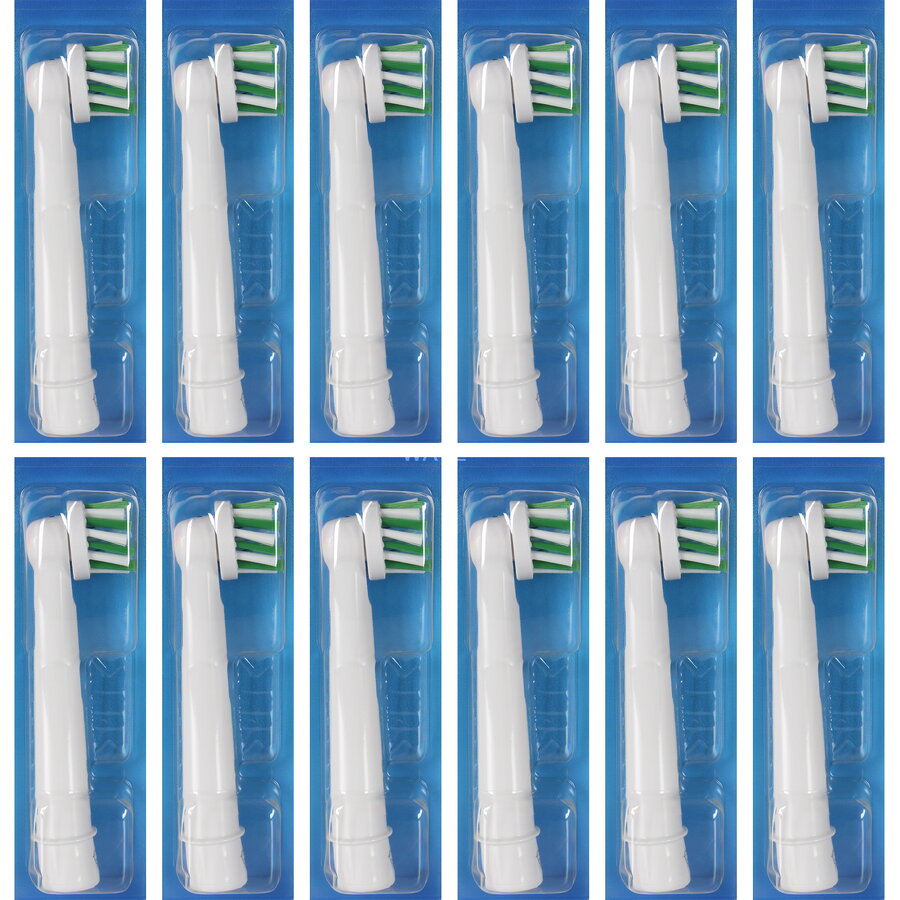 Pro CrossAction brush heads 12 pieces white, frustration-free packaging