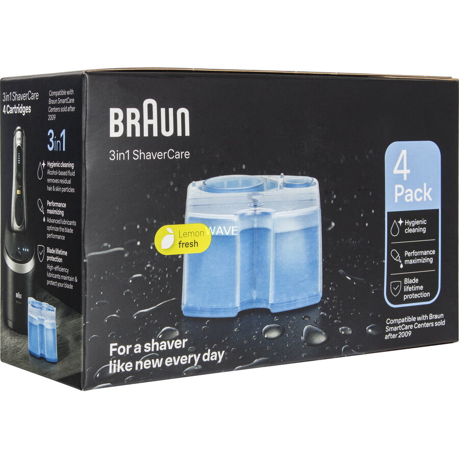 3-in-1 ShaverCare cleaning cartridges (4 pieces)