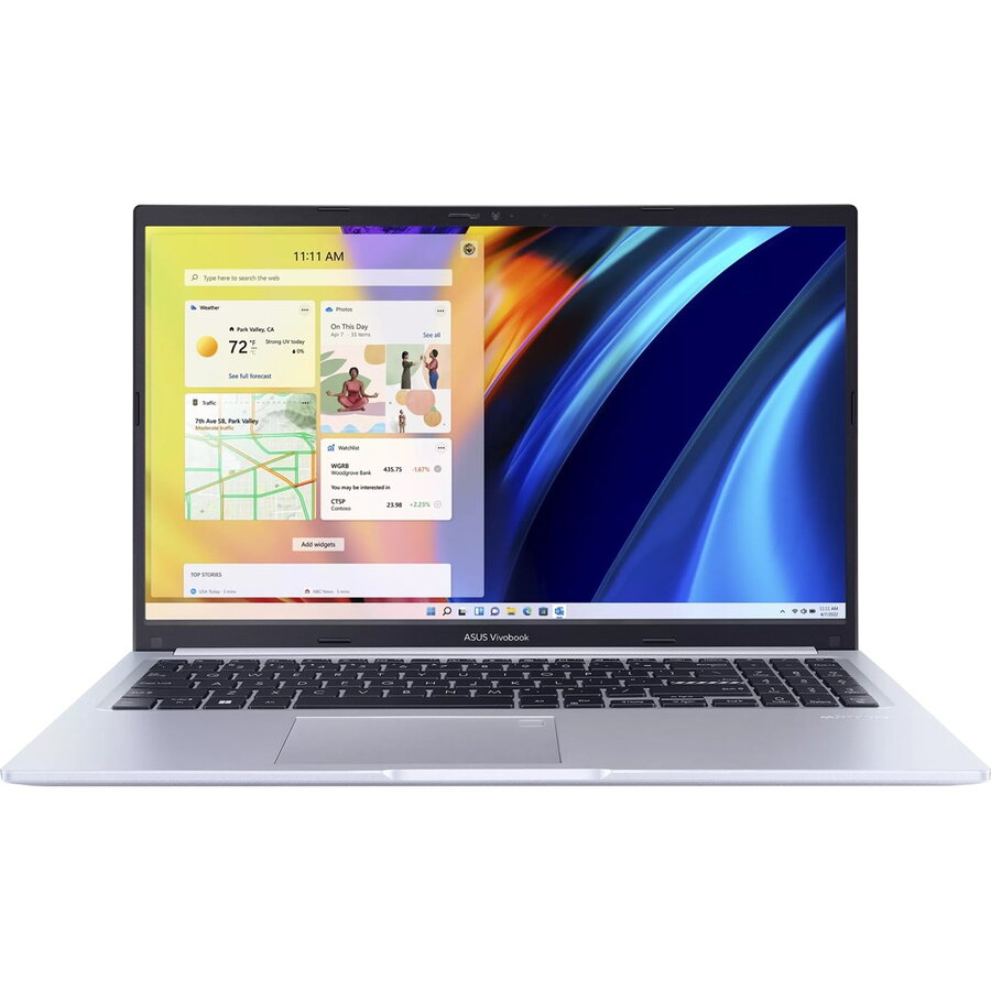 Laptop Vivobook 15 A1502VA-BQ1021 i5-13420H 15.6Inch FHD IPS 60Hz 250nits AG 16GB RAM DDR4 SSD512 Intel UHD Graphics WLAN+BT Cam720p 42Wh NoOS Cool Silver