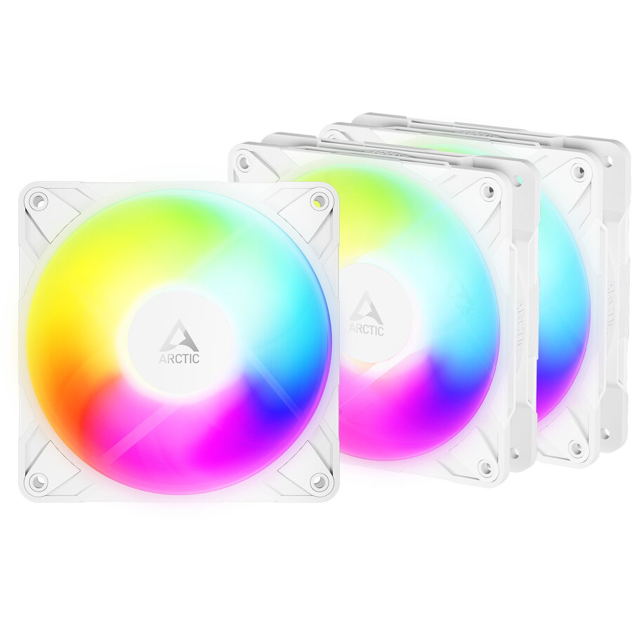 Ventilator P12 Pro Reverse A-RGB PWM 120mm  3Pack Alb