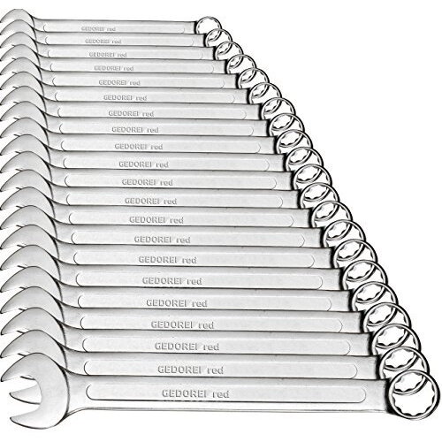 Red combination wrenches Set, 21 parts, wrenches (chrome, SW 6 - 32mm)