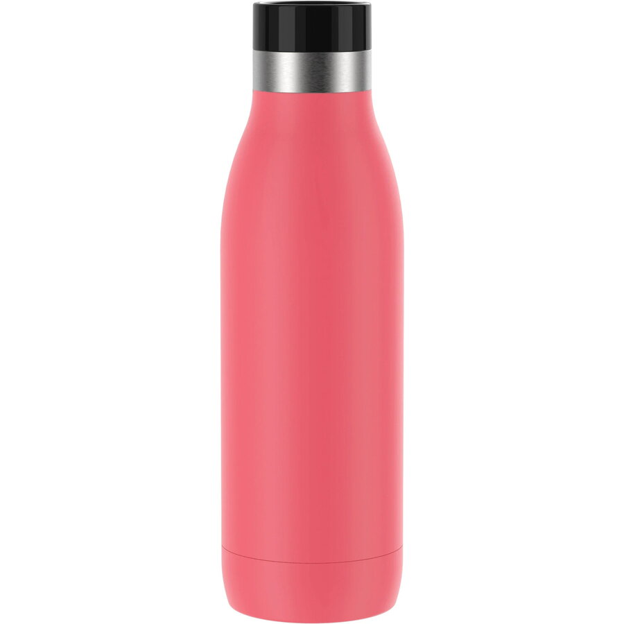 Bludrop Color insulated drinking bottle 0.5 liter, thermos bottle (coral, stainless steel)