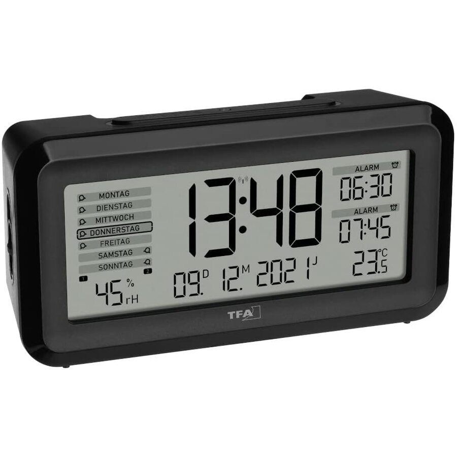 Radio Digital radio alarm clock with room climate BOXX2 (black)