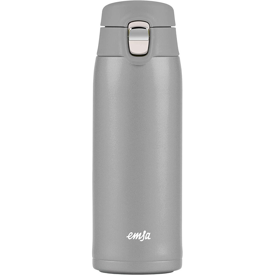TRAVEL MUG light thermal mug 0.4 liters (silver, flip lid)