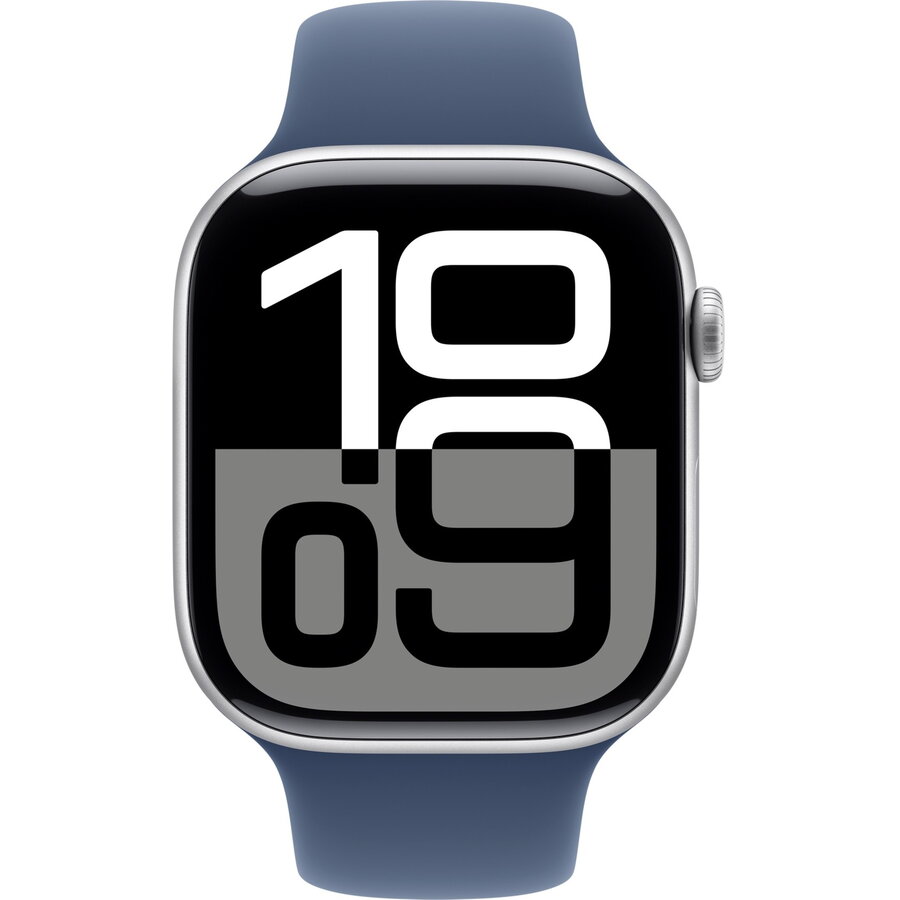Smartwatch Watch Series 10, Smartwatch (silver, aluminum, 46 mm, sports strap Denim M/L)